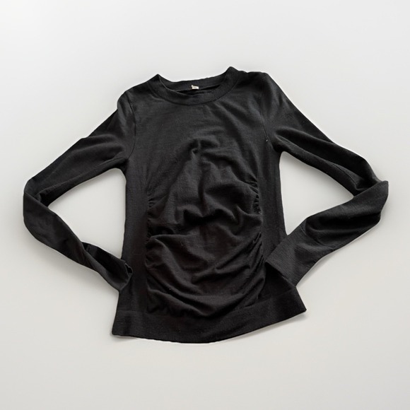 Athleta Tops - Athleta Foresthill Wool Ascent Top Black Small Mesh Back